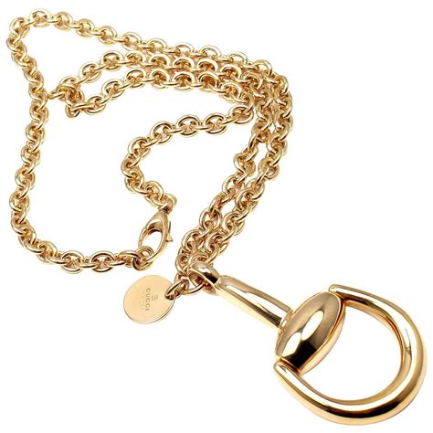 gucci horseshoe necklace|Gucci horsebit fine jewelry.